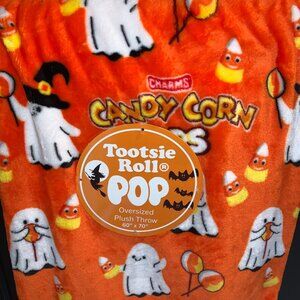 Tootsie Pop Halloween Throw Oversized Plush Candy Corn Ghost NWT